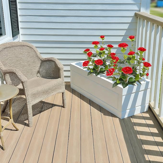 Nafresh 2FT Lush Artificial Red Camellia Tree Outdoor 2 Pack, 24inch Faux Camellia Plant, Fake Camellia Flowers Tree for Indoor Outdoor Living Room Home Patio Front Door Garden Decor