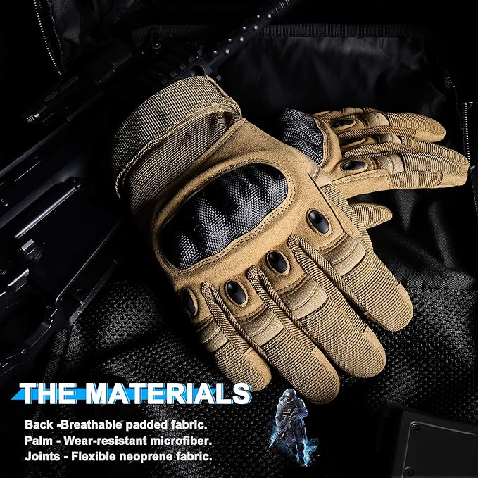 WTACTFUL Tactical Gloves for Men Touchscreen Airsoft Paintball Motorcycle Gloves
