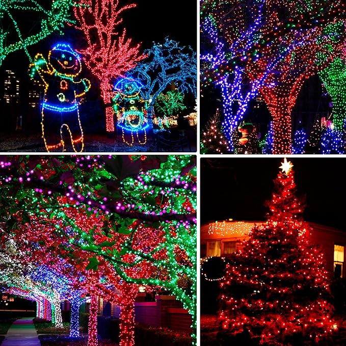 Dazzle Bright Fairy Lights Battery Operated, 20 FT 60 LED Silver Wire Waterproof Battery Operated String Lights, Christmas Decorations for Indoor Outdoor Bedroom Yard Decor, Red