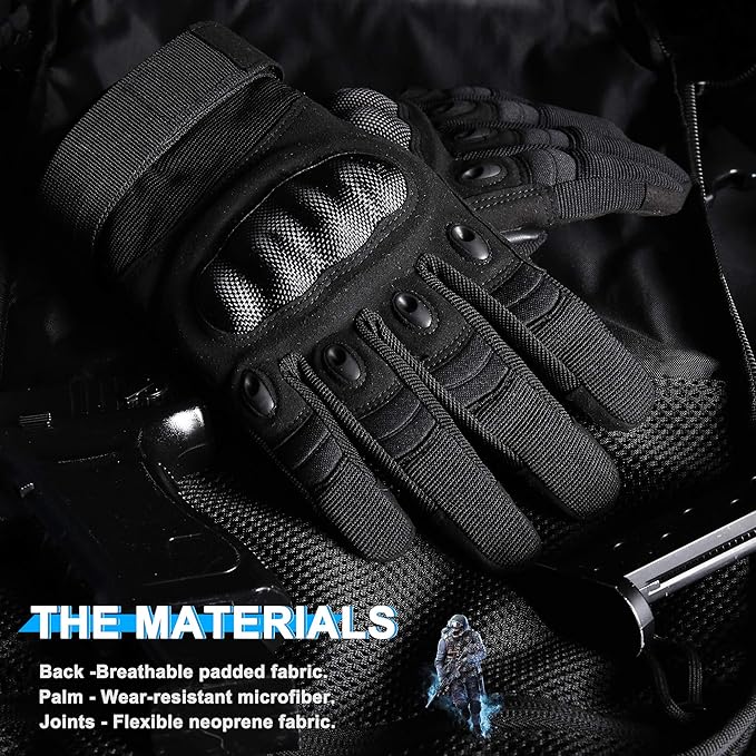 WTACTFUL Tactical Gloves for Men Touchscreen Airsoft Paintball Motorcycle Gloves