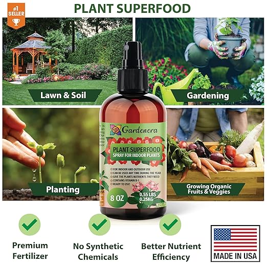 Plant Superfood for Lemon Tree with B1 Vitamin, Glucose and Essential Minerals - Organic Plant Food Fertilizer for Indoor & Outdoor Lemon Trees Care - 8oz