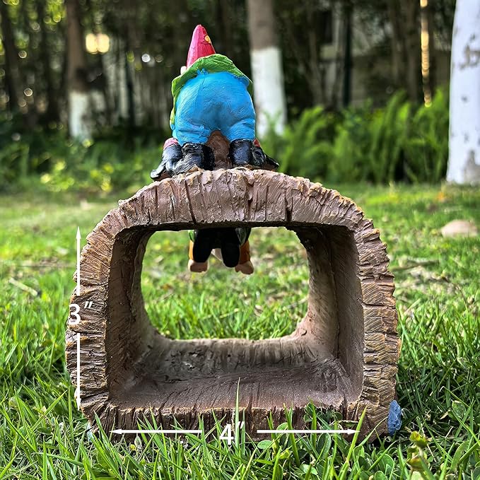 Decorative Gutter Downspout Extensions Statue,3" x 4" Downspout Extension Sculpture,Gnomes Decorative Rain Gutter Downspout Extension Figurine Decor Sculpture for Lawn Yard