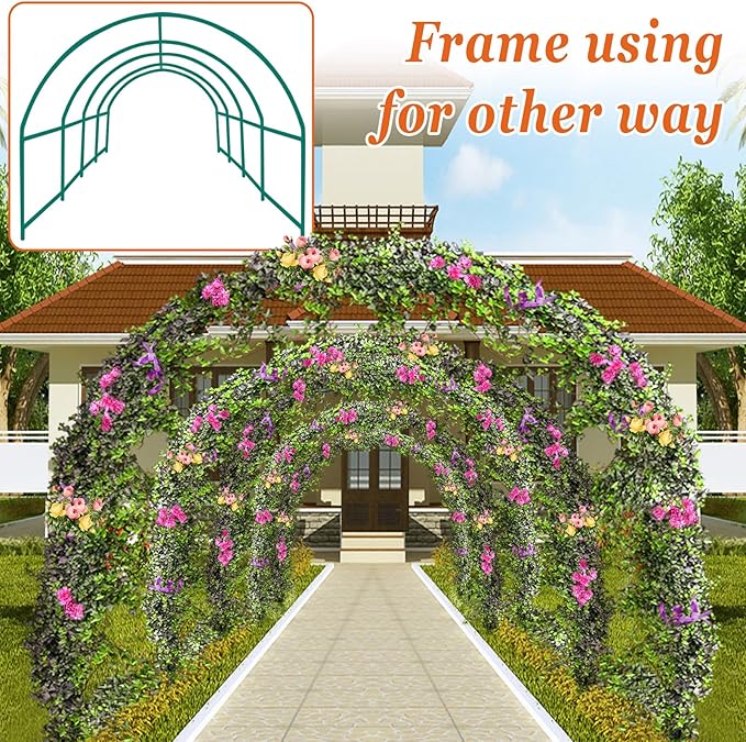 Strong Camel Greenhouse Replacement Frame for 16' X 7' X 7' Larger Hot Garden House , Support Arch Frame Climbing Plants/Flowers/Vegetables