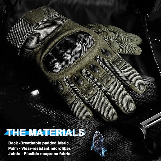 WTACTFUL Tactical Gloves for Men Touchscreen Airsoft Paintball Motorcycle Gloves