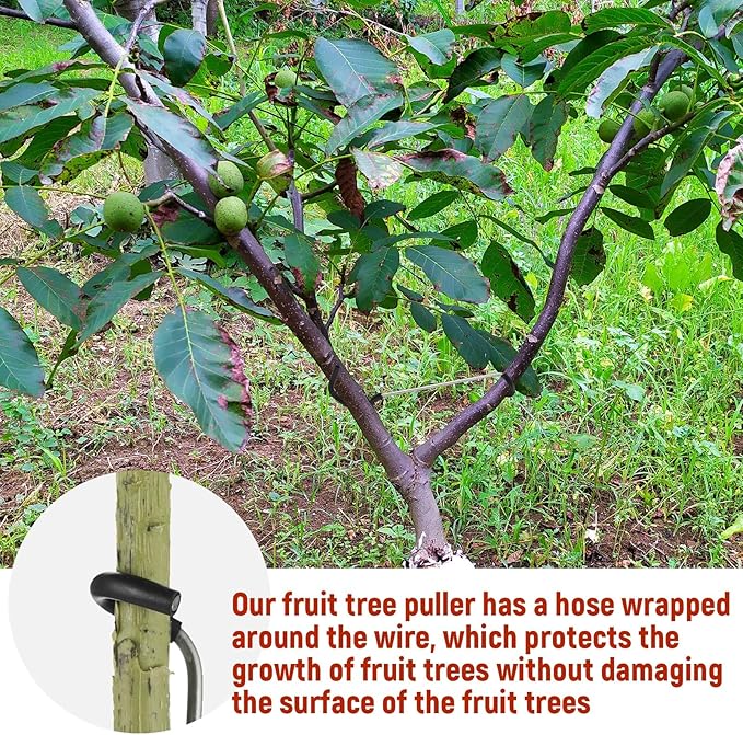 25 Pcs Fruit Trees Limb Spreader 7 Inch Tree Branch Puller Spreader with Plastic Hose Wrapped, Spreading Crotch Open Angles Branches Support Bending Tool for Shaping Seedlings Flowers