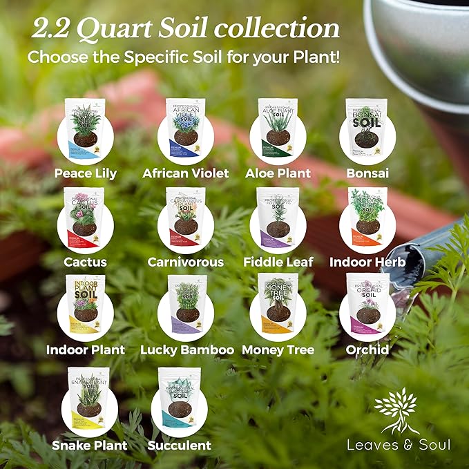 Professional African Violet Plant Soil | Premium All Purpose Blend | Large 2.2 Quarts | Ready to Use for Indoor Flowering Plants | Peat Moss, Coco Coir, Perlite, Dolomite | Made in USA