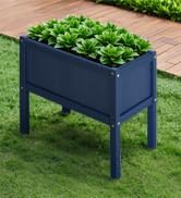 Raised Garden Beds Outdoor,Raised Herb Planter Box Outdoor with Legs and Drainage Hole Waterproof,Rot Resistant,for Vegetables Flower Tomato Patio Backyard Navy