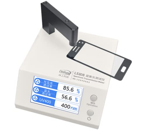 LS108 Spectrum Transmission Meter Test UV400 VLT Blue and Violet Light for Computer Lens and Anti-Blue Light Glasses