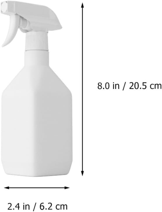 2Pcs Thickened Indoor Square Spray Bottles Refillable Watering Containers for Hair Humidification and Home Gardening with Fine Mist and Leak-resistant Design