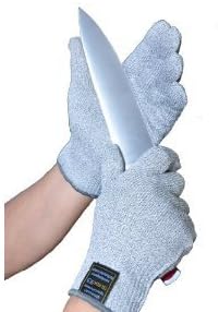 G & F 57100L CUTShield Classic level 5 Cut Resistant Gloves for Kitchen,Food Grade Cut Resistant Gloves, Large., Grey