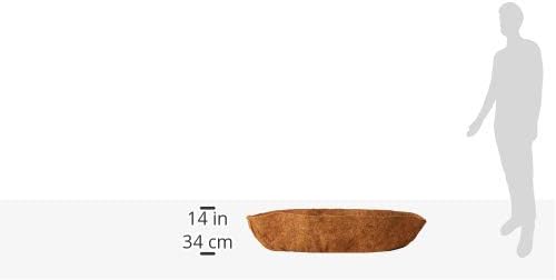 Bosmere Pre-Formed Coco Liner with Soil Moist – 48-Inch Replacement Liner for Window Boxes & Hanging Baskets