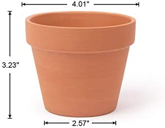 BLQH [26 Pack] 4" Planter Nursery Pots Terracotta Pot Clay Pots Clay Ceramic Pottery Cactus Flower Pots Succulent Nursery Pots Garden Terra Cotta Pots with Drainage Hole (4")