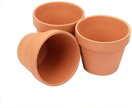 BLQH [26 Pack] 4" Terracotta Planter Pots with Drainage Hole - Clay, Ceramic, Cactus, Flower & Succulent Nursery Pots for Garden