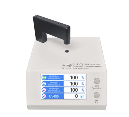 LS108 Spectrum Transmission Meter Test UV400 VLT Blue and Violet Light for Computer Lens and Anti-Blue Light Glasses