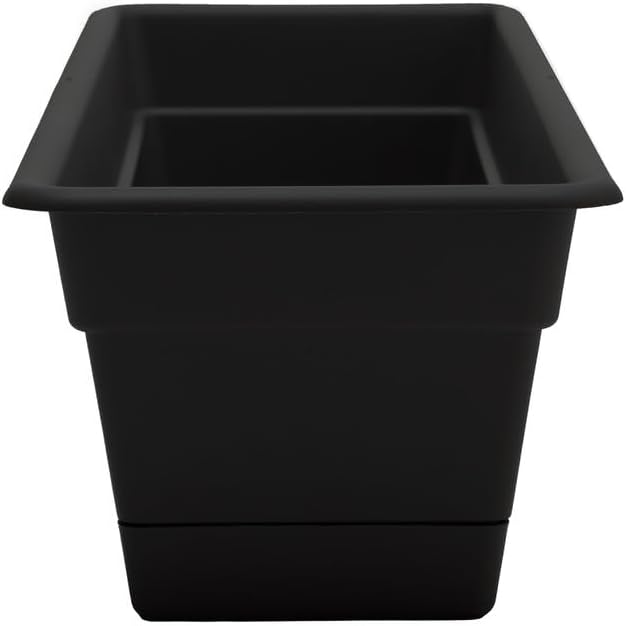 Bloem Dura Cotta Window Box Planter: 30" - Black - Large Box with Tray, Weatherproof Resin Box, Removable Tray for Indoor & Outdoor Use, Gardening, 4 Gallon Capacity