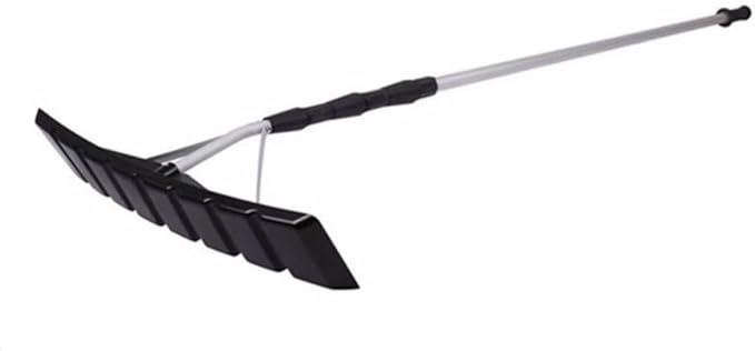 Telescopic Roof Snow Rake with Shovel Blade, Adjustable 2–6.4m Aluminum Pole, Support Frame & Screw Accessories, Long Reach Snow Removal Tool for Roof Clearing, Prevent Snow Buildup