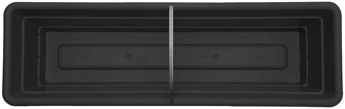 Bloem Dura Cotta Window Box Planter: 30" - Black - Large Box with Tray, Weatherproof Resin Box, Removable Tray for Indoor & Outdoor Use, Gardening, 4 Gallon Capacity