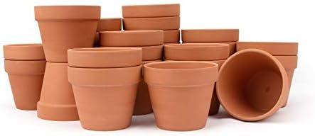 BLQH [26 Pack] 4" Planter Nursery Pots Terracotta Pot Clay Pots Clay Ceramic Pottery Cactus Flower Pots Succulent Nursery Pots Garden Terra Cotta Pots with Drainage Hole (4")