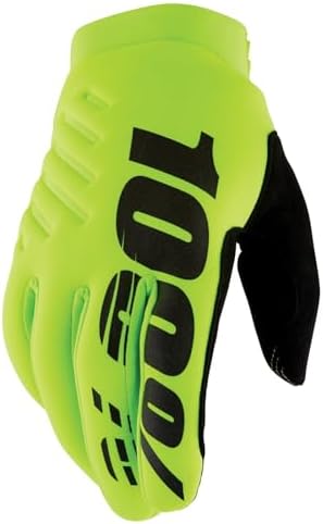 100% BRISKER Cold Weather Motocross & Mountain Bike Gloves - Warm Winter MTB & MX Powersport Racing Protective Gear