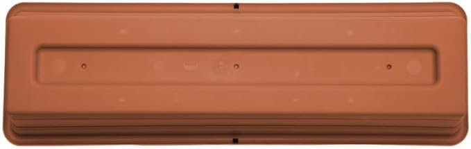 Bloem Dura Cotta Window Box Planter: 24" - Terra Cotta - with Tray, Weatherproof Resin Box, Removable Tray for Indoor & Outdoor Use, Gardening, 3 Gallon Capacity