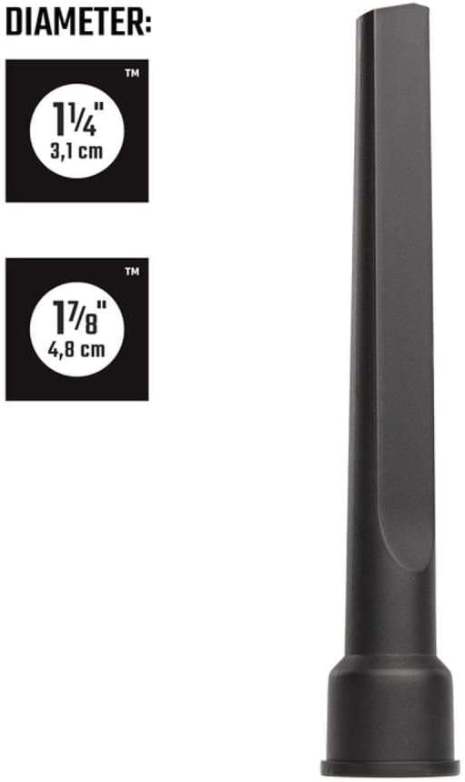 CRAFTSMAN CMXZVBE27151 1-1/4 and 1-7/8 inch DUAL-FIT Crevice Tool Wet Dry Vac Attachment, Industrial-Grade Accessory for Cleaning Tight Areas, Fits Most 1-1/4 in. and 1-7/8 in. Hose Diameters
