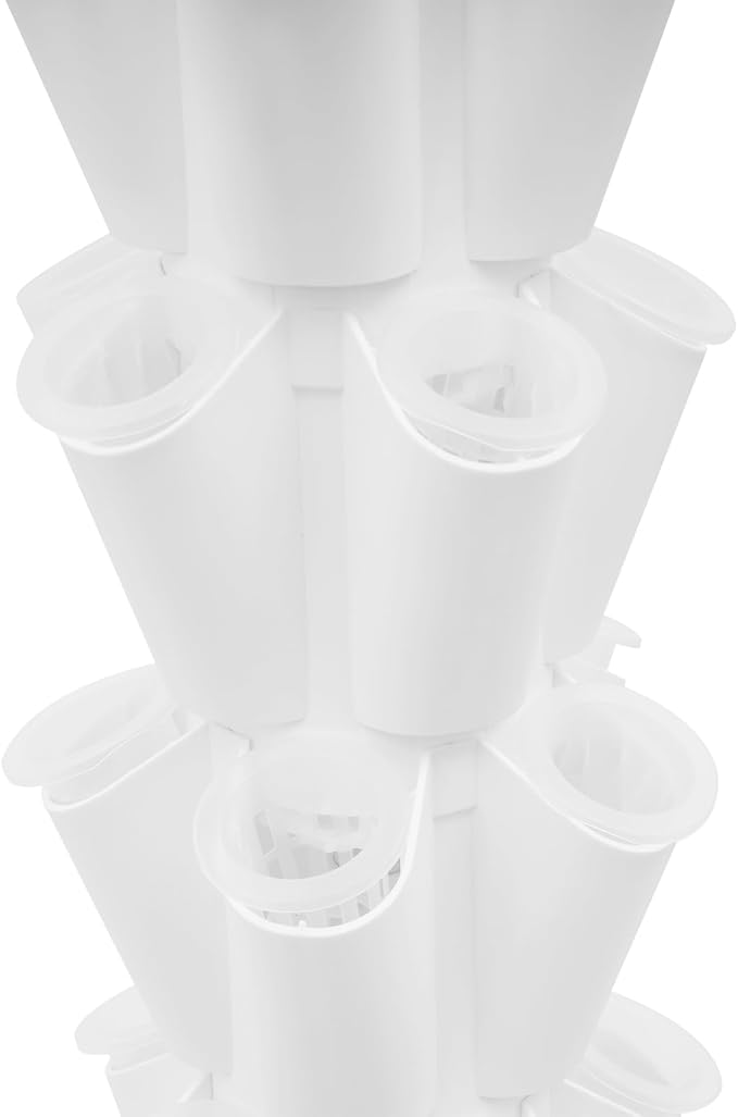 Hydroponic Growing System, 50-Plant Vegetable Planter Tower with Wheels, Outdoor Indoor Garden Vertical Planter Germination Kit with Water Pump, Intelligent Water Circulation & Timer Function