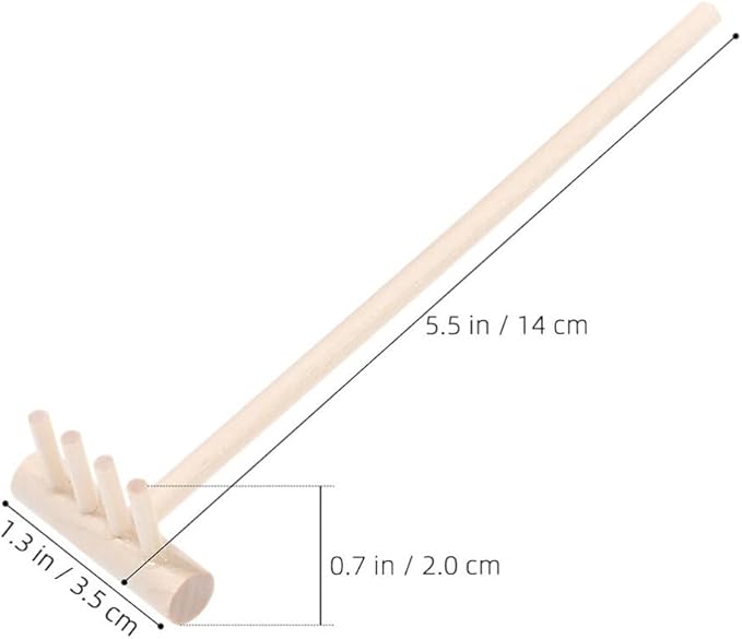 TOPPERFUN 20Pcs Mini Zen Garden Rake Tools Bamboo Sand Rakes for Meditation Desk Dollhouse Accessories and Sand Tray Decoration