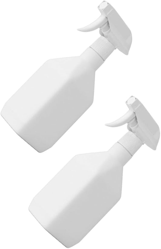 2Pcs Thickened Indoor Square Spray Bottles Refillable Watering Containers for Hair Humidification and Home Gardening with Fine Mist and Leak-resistant Design