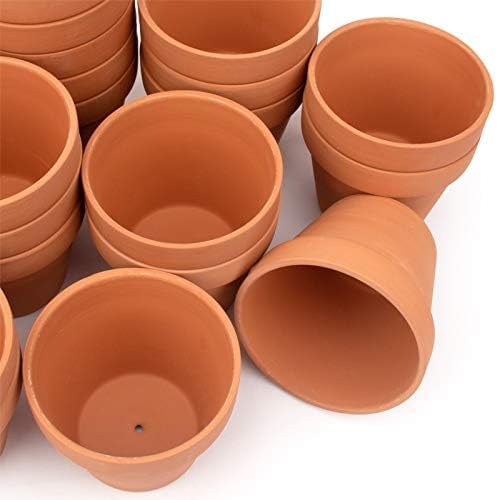BLQH [26 Pack] 4" Planter Nursery Pots Terracotta Pot Clay Ceramic Pottery Cactus Flower Pots Succulent Plants Garden Pot (4")