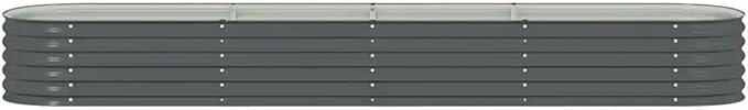 Zateety 13ft x 13ft Large Metal Raised Garden Bed, Anthracite Grey Galvanized Steel Planter Box, 157.5" Outdoor Square Gardening Bed for Vegetables, Flowers & Herb Garden (17.3" Deep)