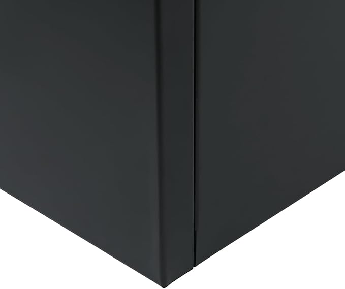 16~32inch Steel Planter Square Outdoor Planters Box Indoor Metal Large Planters Cube, Heavy Duty Flower Pot Modern for Commercial Residential Home Garden Porch Hotel Patio (Black, 16×16×16in)