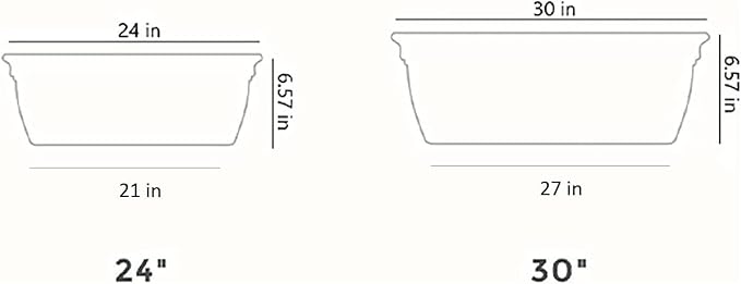 The HC Companies 30 Inch Eclipse Window Planter Box with Drainage Holes & Attached Saucer, Lightweight UV-Resistant Plastic Indoor & Outdoor Planters, 2-Pack Flower Box for Garden & Home Decor, Black