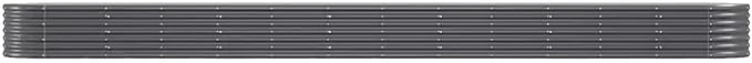 Zateety 16.8ft x 16.8ft Large Metal Raised Garden Bed, Anthracite Grey Galvanized Steel Planter Box, Outdoor Square Gardening Bed for Vegetables, Flowers & Herb Garden (14.2" Deep)