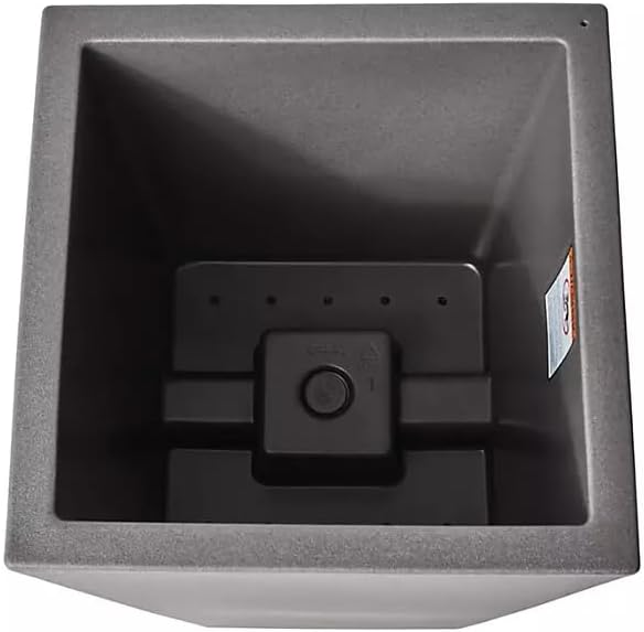 Member Mark Tall Square Planters for Indoor and Outdoor Plants, 28.5" Tall Plants Pot Outdoor/Indoor, Large Flower Planter Pot, Rectangular Planter Garden Pots. (Grey, Set of 2)
