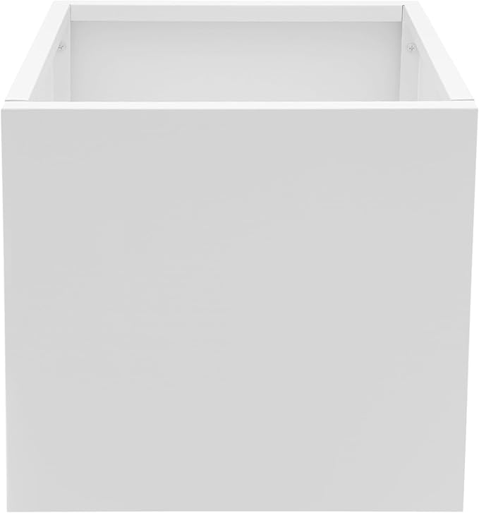 Steel Planter Box Metal Square Indoor Outdoor Planter Box for Outdoor Plants Large Planters Cube Heavy Duty Flower Pot Commercial Residential for Home Garden Deck Porch Patio (White, 20 x 20 x 20 in)