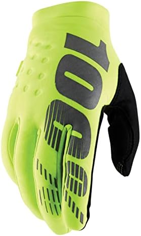 100% BRISKER Cold Weather Motocross & Mountain Bike Gloves - Warm Winter MTB & MX Powersport Racing Protective Gear