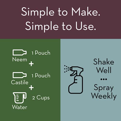 Emily's Naturals Neem Oil Spray for Plants | Kit Makes 48oz of Spray for Indoor & Outdoor Plants - Aceite De Neem para Plantas | Safe and Biodegradable