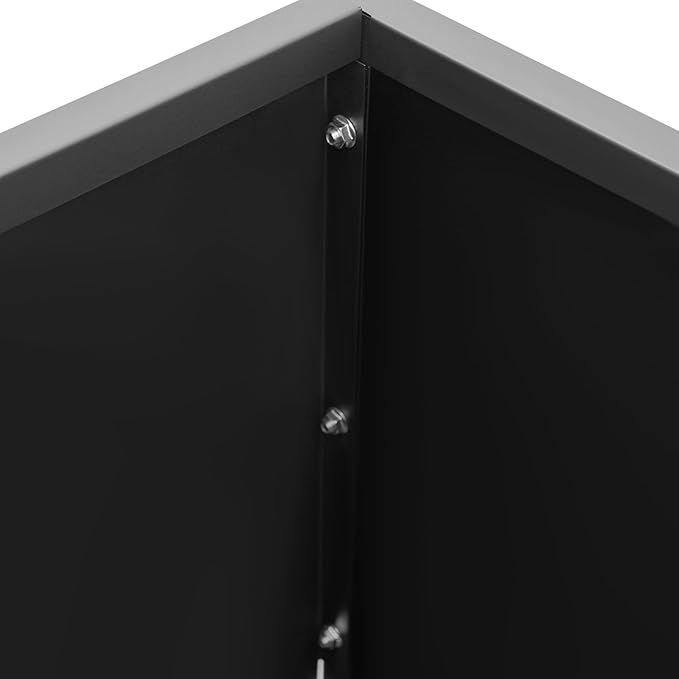 Large Metal Planter, 16/20/24/26/32inch Square Planters Box, Indoor/Outdoor Durable All-Weather Use, Cube Steel Flower Pots for Patio Garden Front Porch, Décor for Tall Plants (Black, 20*20*20inch)