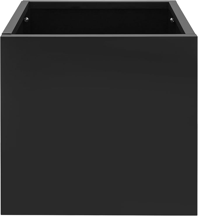 Large Metal Planter, 16/20/24/26/32inch Square Planters Box, Indoor/Outdoor Durable All-Weather Use, Cube Steel Flower Pots for Patio Garden Front Porch, Décor for Tall Plants (Black, 20*20*20inch)