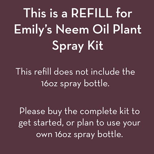 Emily's Naturals Neem Oil Plant Spray Refill Kit - Makes 48oz - Spray Bottle Not Included