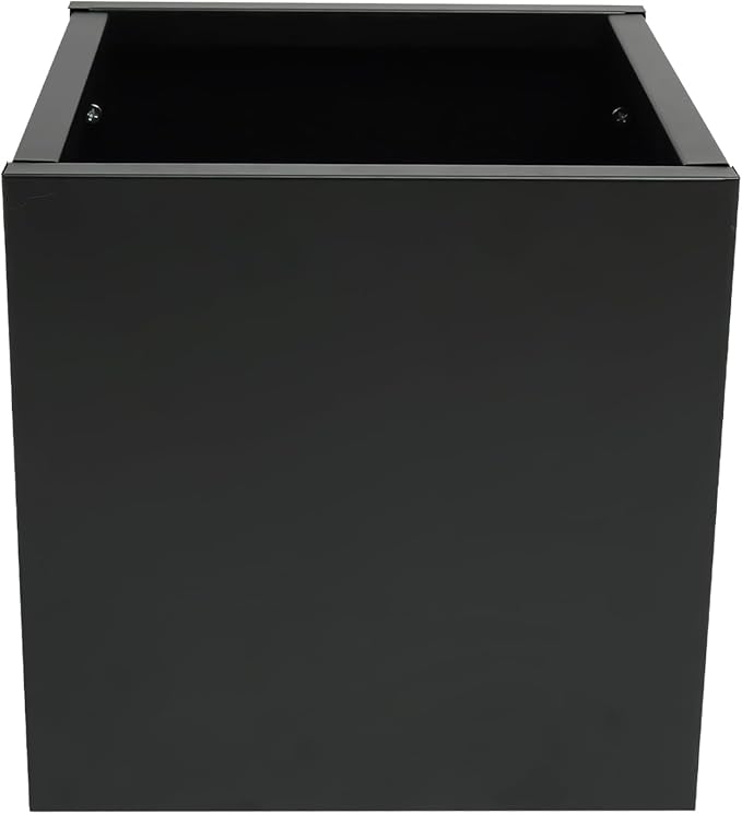 DYNAMI Square Planter Box Black Steel Planter,32x32x32in Metal Planter Box Large Cube Plant Pot for Outdoor Plants,Modern Heavy Duty Flower Pot for Patio, Deck, Yard, Garden
