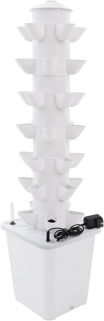 Hydroponics Growing System, 35 Pods Vertical 7 Tiers Hydroponic Tower, Vertical Garden Planter with Water Pump, Hydroponic Germination Kit for Fruits, Vegetables, Herbs