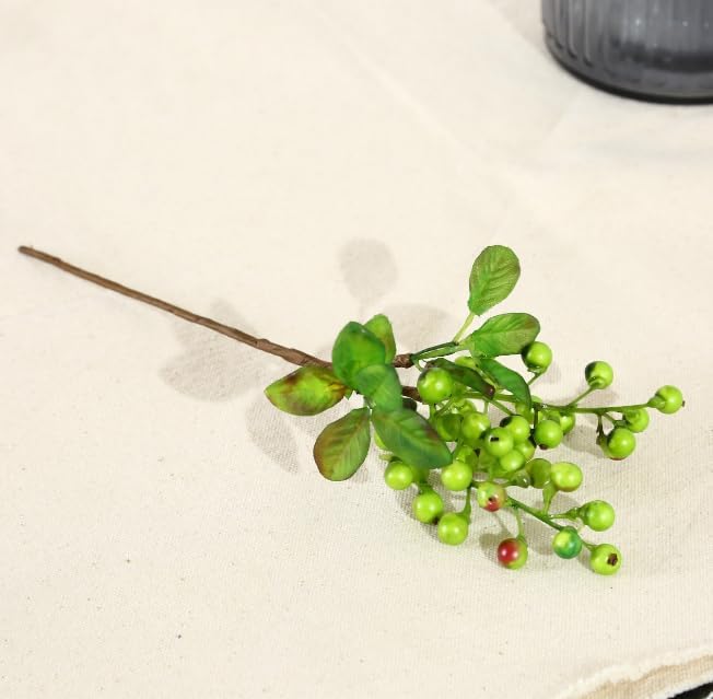 Artificial Blueberry Stems with Berries, Blue Christmas Fruit Decor, DIY Floral Arrangement, Artificial Plants Flowers (Multicolor)