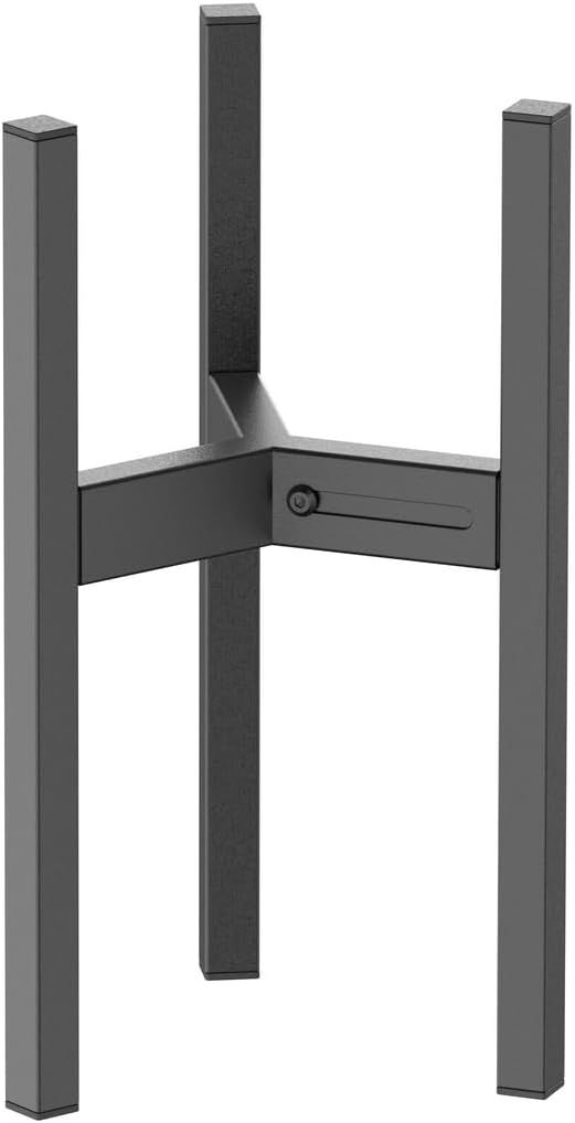 BSTMAI Metal Plant Stand, Adjustable Size Fits 10 12 13 14 15 16 Inches Large Planter Pot,Mid Century Expandable Plant Holder Indoor Outdoor Corner (HeavyBlack-III, Fits all pots between 8" and 16")