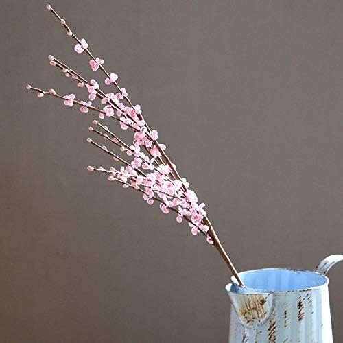 10 Pcs 29.5" Long Jasmine Artificial Flowers Fake Flowers Dry Branches Stem for Home Office DIY Floral Art Plant Wedding Table Centerpieces Restaurant Vase Decoration (Macaron Pink)