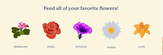 True Organic Rose & Flower Food – Organic Fertilizer for Stunning Blooms – 4lb Bag Covers 70 Sq. Ft.- Case of 6