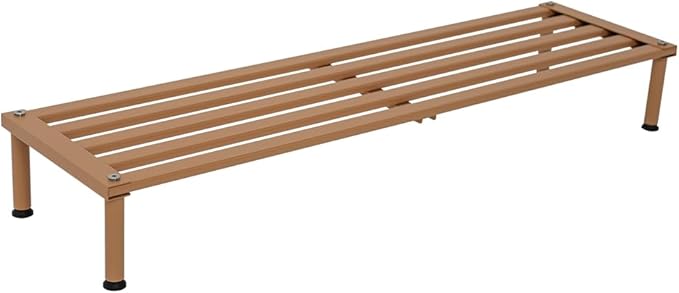 MultirackX Metal Plant Stand, Rust-proof Aluminum Display Rack, Plants Display Stands Decoration Racks for Living Room Garden Balcony Patio (Wood Color, 42.5Inch Low Leg)