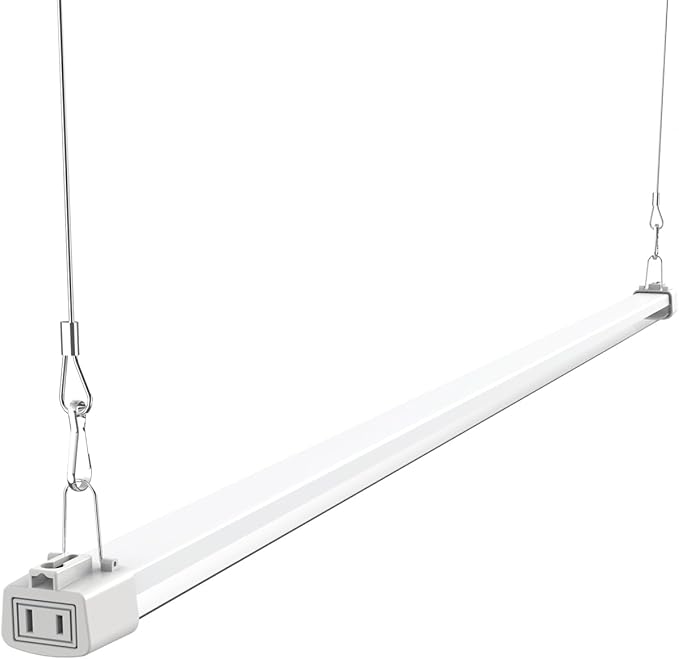 APICDOM LED Grow Light 4FT Full Spectrum Compact Linkable Lighting Fixture for Indoor Greenhouse Year Round Plant Seedlings, Essential Grow Slim Hanging Suspended Strip