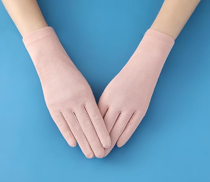 INOGIH Women Sunblock-Fingerless Gloves UV-Sun-Protection Driving Non-Slip Outdoor Gloves for Women Girls