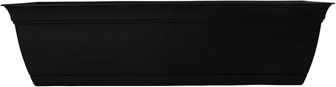 The HC Companies 30" Eclipse Plastic Window Box 7.76"x29.98"x6.57" in Black Color